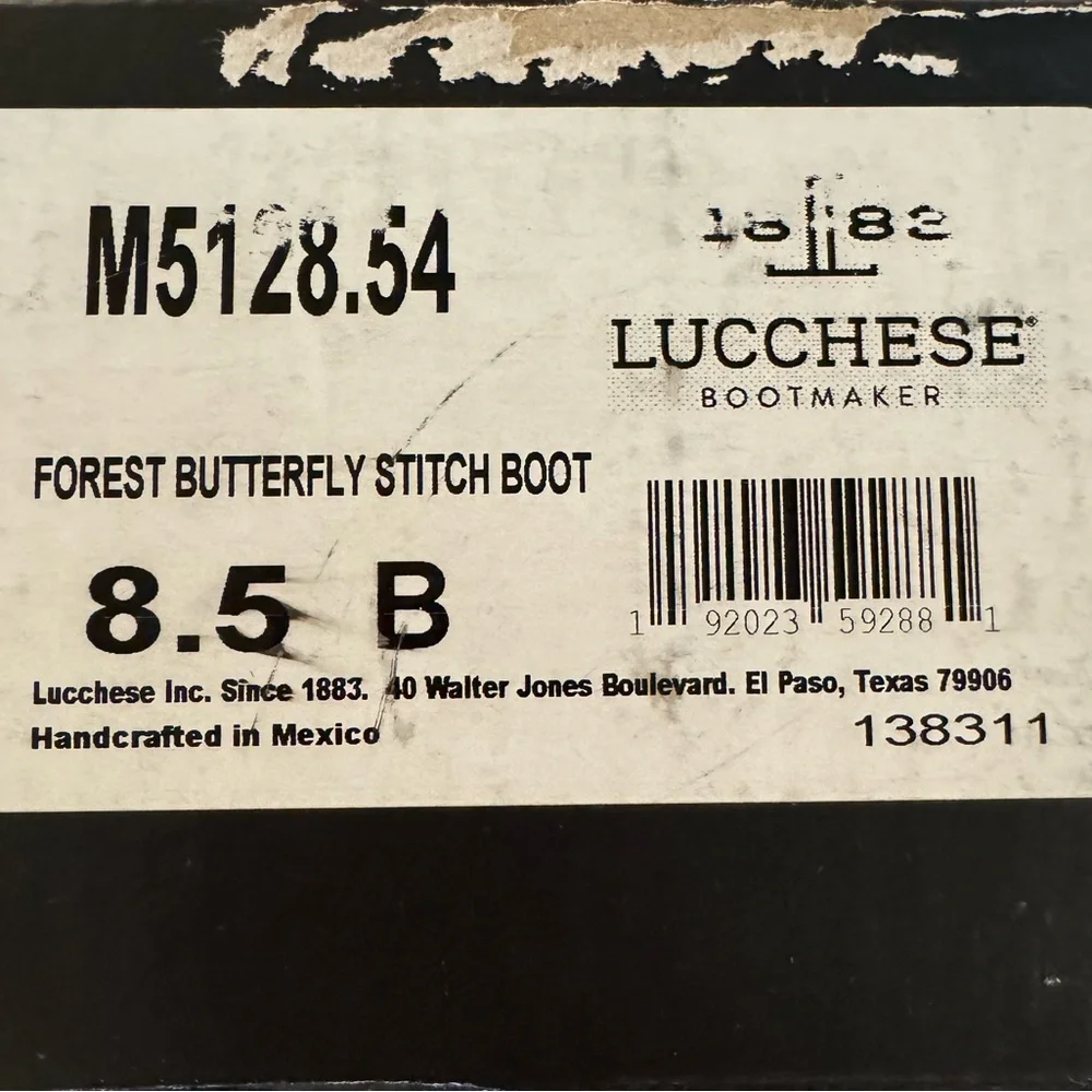 Lucchese Boots Women’s Forest Butterfly Stitch Boot 8.5 B CLOSET CLEANOUT SALE - Picture 7 of 8
